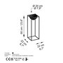 Aberto Design Maceta Decorativa GED-021 Negra de Metal